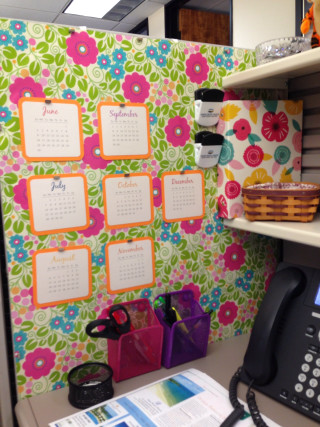 Desk phone calendar cubicle flowered - free happy birthday wallpaper