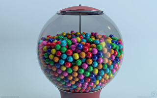 Gummy machine red top red - cinema 4 d free wallpaper