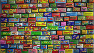 Candy boxes store window display 2 - a pop art painting free wallpaper