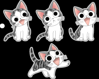 Cat stickers expressions set four - sticker free wallpaper