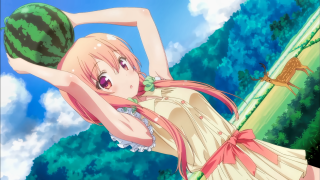 Girl dress watermelon lizard holding - a watermelon free wallpaper