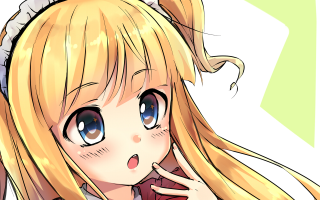 Blonde girl ponytail bow tie - lineart free wallpaper