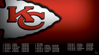 Chiefs logo red black white - background free wallpaper