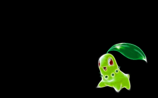 Green alien leaf head eyes - a green alien free wallpaper