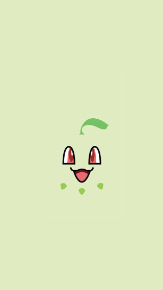 Green background face eyes red - a face free wallpaper