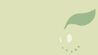 Green leaf white background black - left free wallpaper