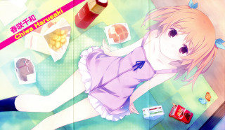 Anime girl food drink candy - sots art free wallpaper