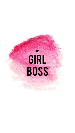 Pink watercolor girl boss cherry - tachisme free wallpaper