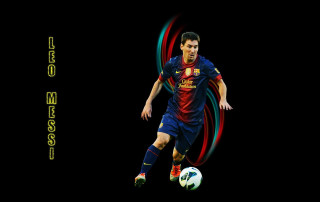 Man blue uniform kicking soccer 2 - swirl free wallpaper