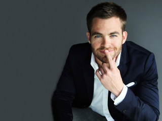 Man suit posing hand chin - his chin free wallpaper