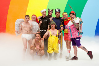 People rainbow wall group colorful - wall free wallpaper for desktop