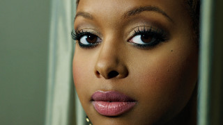 Woman pink lip necklace curtain - dulah marie evans free wallpaper