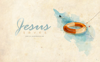Life preserver paper jesus saves - brian thomas free wallpaper