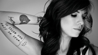 Woman tattoos arms shoulder quote - tattoo free wallpaper