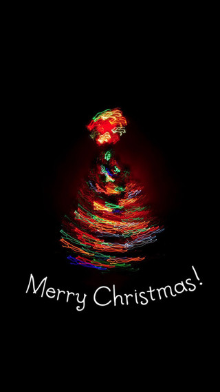 Christmas tree merry message dark - merry free wallpaper