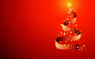 Christmas tree stars red background - behance hd free wallpaper