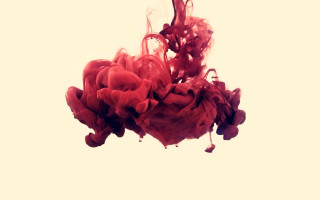 Red substance floating white background - a red substance free wallpaper