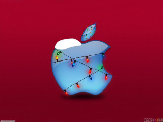 Apple lights butterfly flying over 2 - an apple free wallpaper