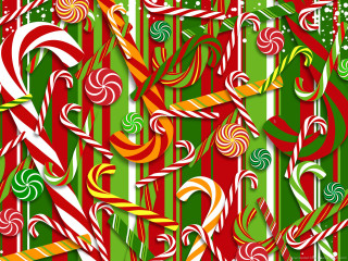 Candy cane pattern christmas gift - digital art free wallpaper