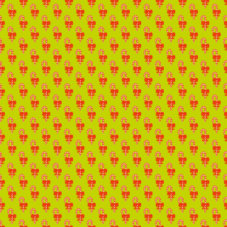 Green background red bows hearts - computer art free wallpaper