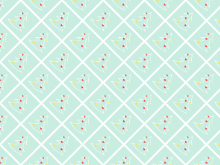 Blue white pattern red yellow - diagonal free wallpaper