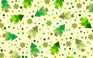 Christmas trees pattern white background - the bottom of the image free wallpaper