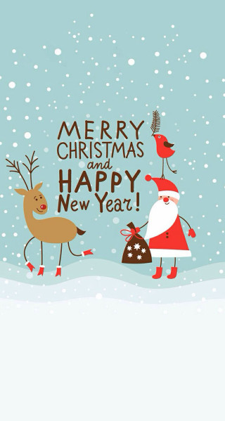 Christmas santa reindeer snow merry - happy free wallpaper