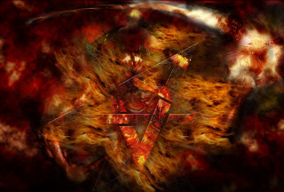 Person triangle fire demon digital - a triangle free wallpaper