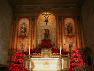 Church cross flowers alter candle - a flemish baroque free wallpaper