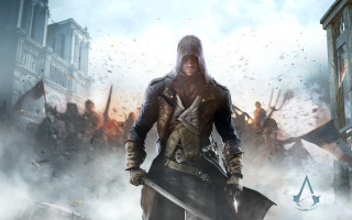 Man hooded outfit holding sword 3 - a sword and a sword free wallpaper