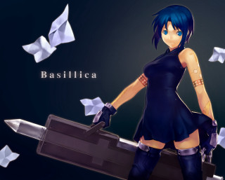 Woman short dress knife origami - a short dress holding free wallpaper