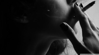 Woman smoking cigarette black white 3 - a woman smoking free wallpaper