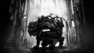 Man kneeling dark alley horse - ben templesmith free wallpaper