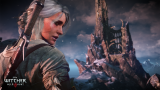 Woman sword castle clock tower - unreal engine 5 free wallpaper