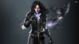 Woman holding bird sword lightning - cedric peyravernay free wallpaper