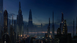 City night tall buildings lights 5 - night free wallpaper