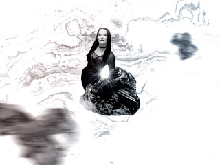 Woman snowboard snow light face - behind her free wallpaper for desktop