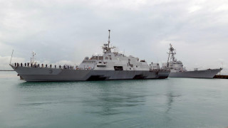 Gray ship small boat cloudy - incoherent free wallpaper