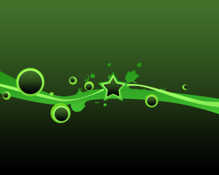 Green background stars bubbles pattern 2 - a green background free wallpaper