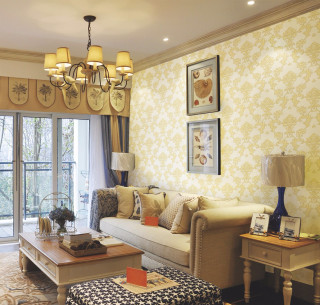 Livingroom coffee table chandelier digital - art free wallpaper