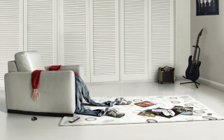 Man rug livingroom guitar case - christian hilfgott brand free wallpaper