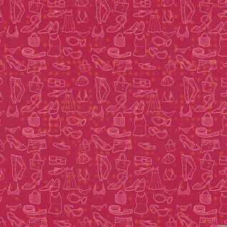 Red background shoes hats variety - naive free wallpaper