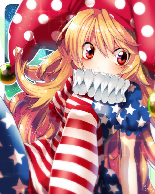 Girl big smile patriotic outfit - a big smile free wallpaper