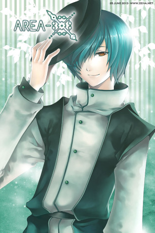 Blue hair hat anime portrait - outfit free wallpaper