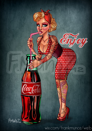 Woman dress coca cola bottle - dorothy coke free wallpaper