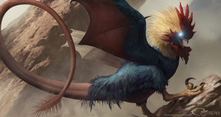 Dragon ring man rock mountain - chris labrooy free wallpaper