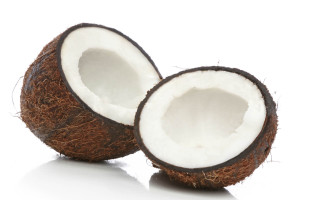 Cut in half coconut white - a reflection free wallpaper