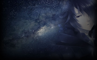 Man longhair blackcoat looking stars 2 - vanita free wallpaper