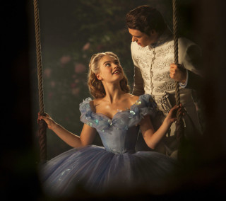 Man woman costume swing park - night time free wallpaper