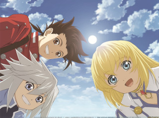 Anime characters blue sky clouds 29 - bright free wallpaper